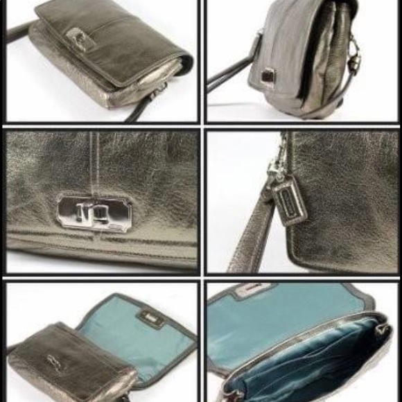 Coach Chelsea Metallic Leather Clutch/wristlet - Picture 2 of 5
